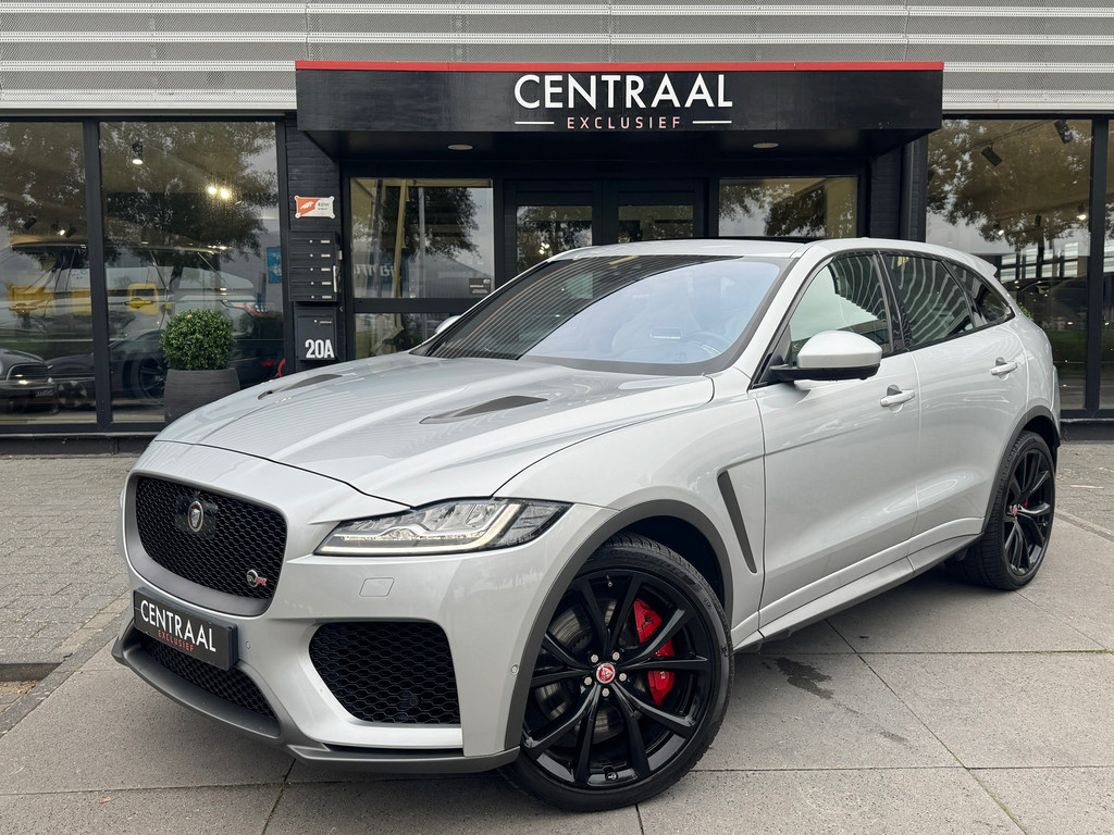 Jaguar F-Pace SVR 5.0 V8 AWD 550PK – Pano – Carbon – Meridian – Head-Up – Memory – ACC – 360Camera – Carplay – Keyless – Leder