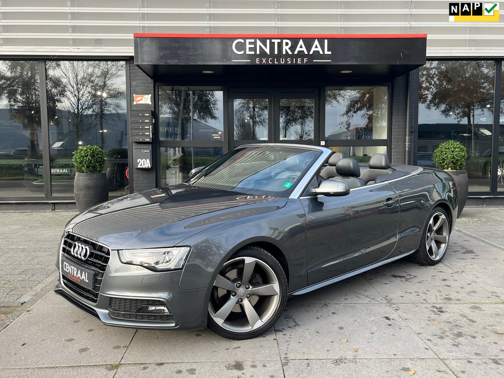 Audi A5 Cabriolet 1.8 TFSI S-Line 170PK – Bang&Olufsen – Airscarf – Navi – Pdc – Leder – Stoelverwarming – Bluetooth – NL-Auto