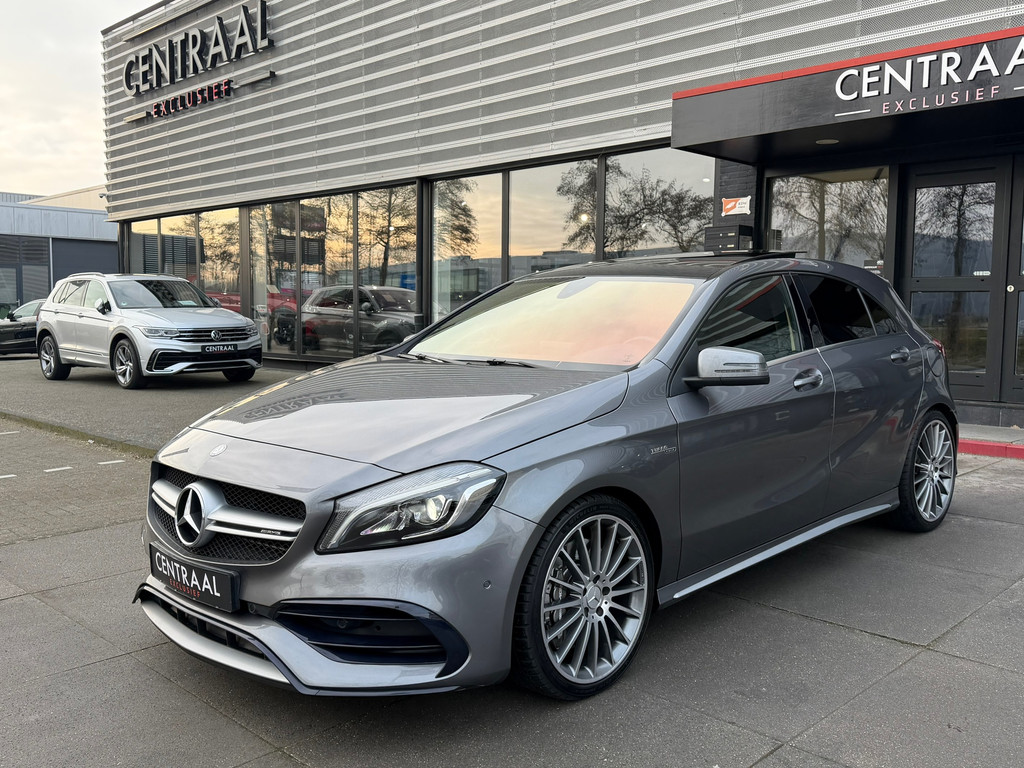 Mercedes-Benz A-Klasse 45 AMG 4MATIC Pano – Armytrix – Camera – Leder – Navi – 381PK – Cruise Control - Afbeelding 36